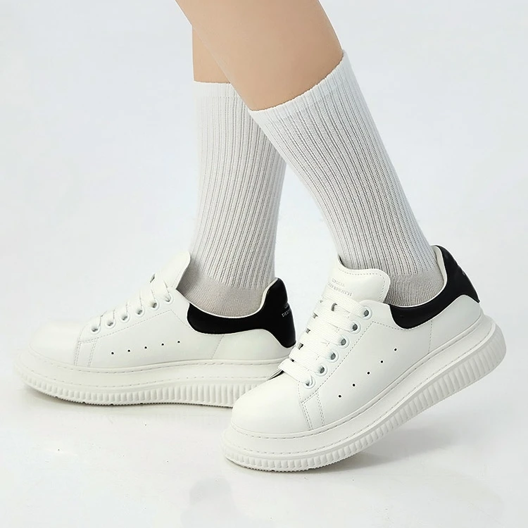色沿条边厚底增高小白鞋百搭休闲鞋板鞋AX12239
