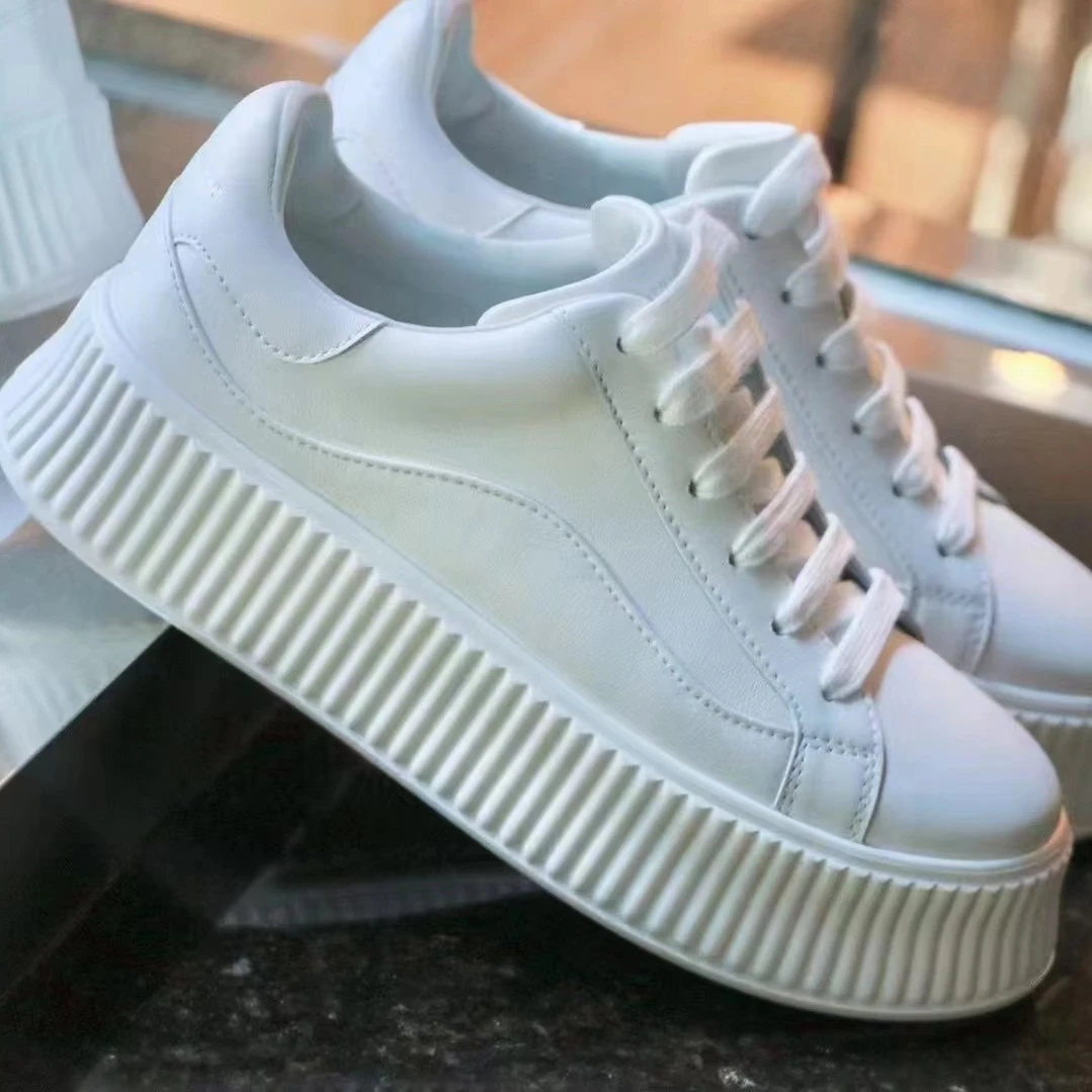松糕厚底低帮绑带饼干鞋小白鞋板鞋休闲AX12184