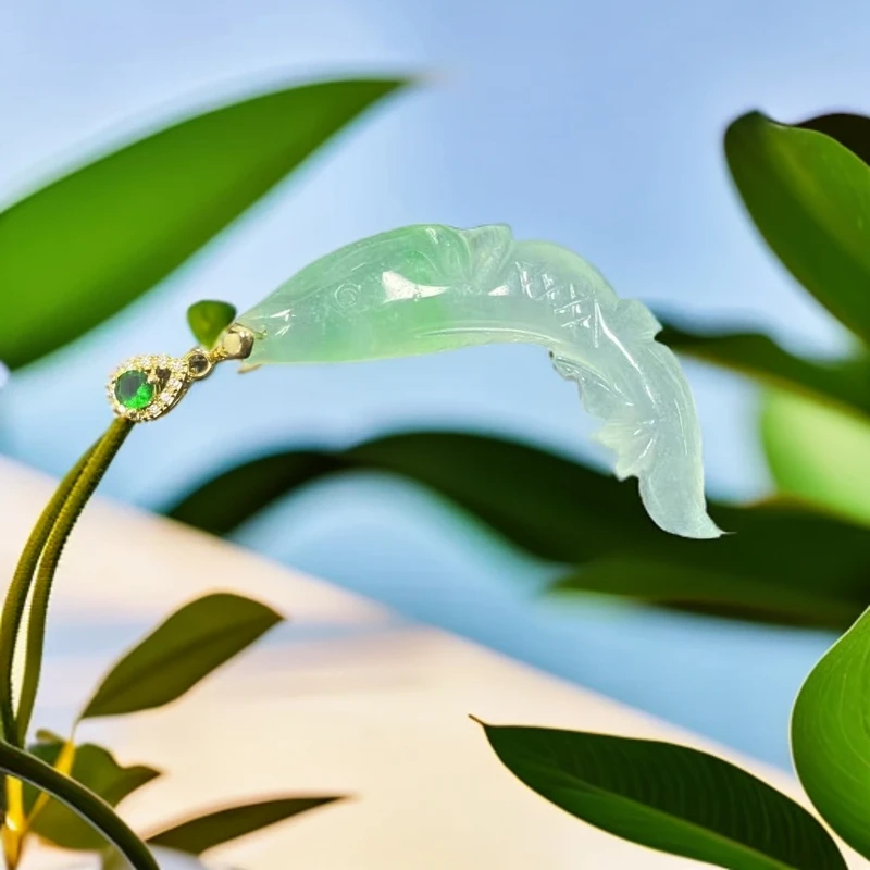 【小哥严选】c539绿飘花如鱼得水吊坠妈妈时尚百搭女款
