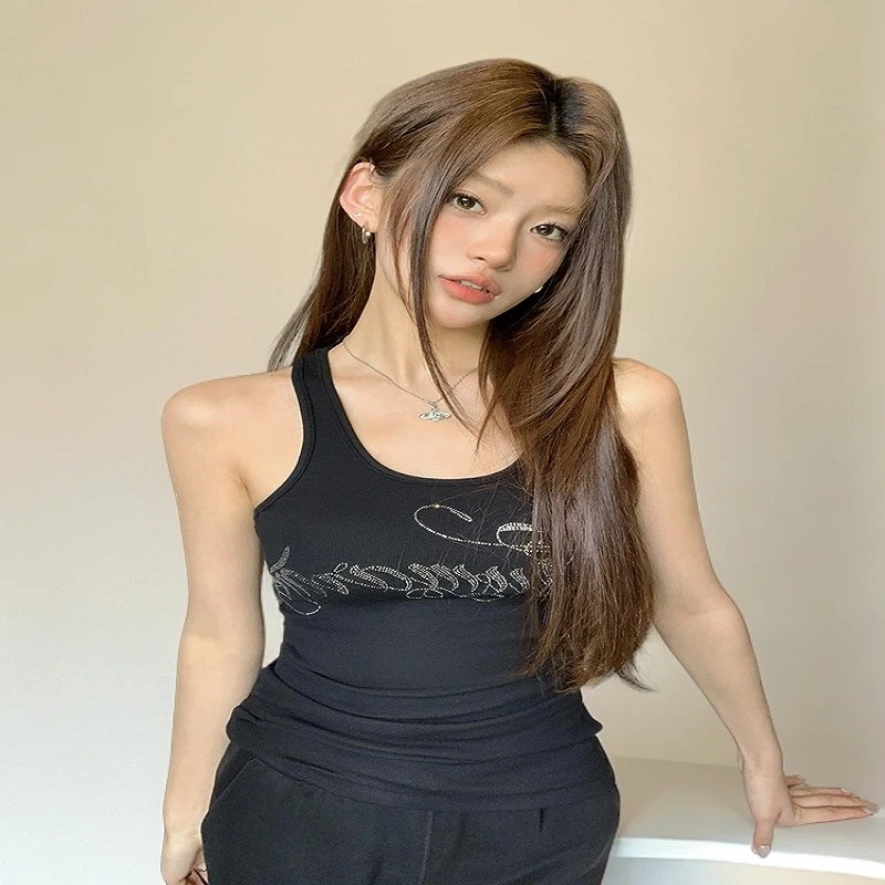 吊带背心内搭辣妹短款夏季修身挂脖显瘦高腰打底紧身外穿小众无袖