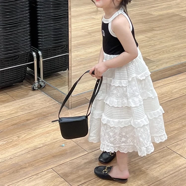 女童纱裙半身裙2024春夏新款儿童洋气公主裙韩版仙女裙宝宝网纱裙