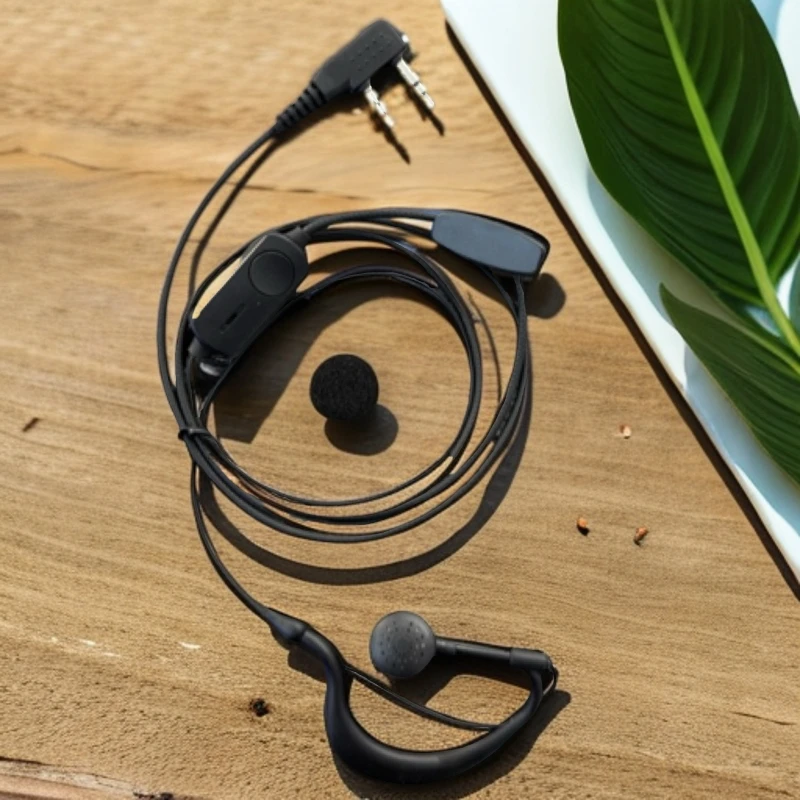 对讲机耳机K口蛇纹材质轻便携带适合餐饮饭店适配各种双口对讲机