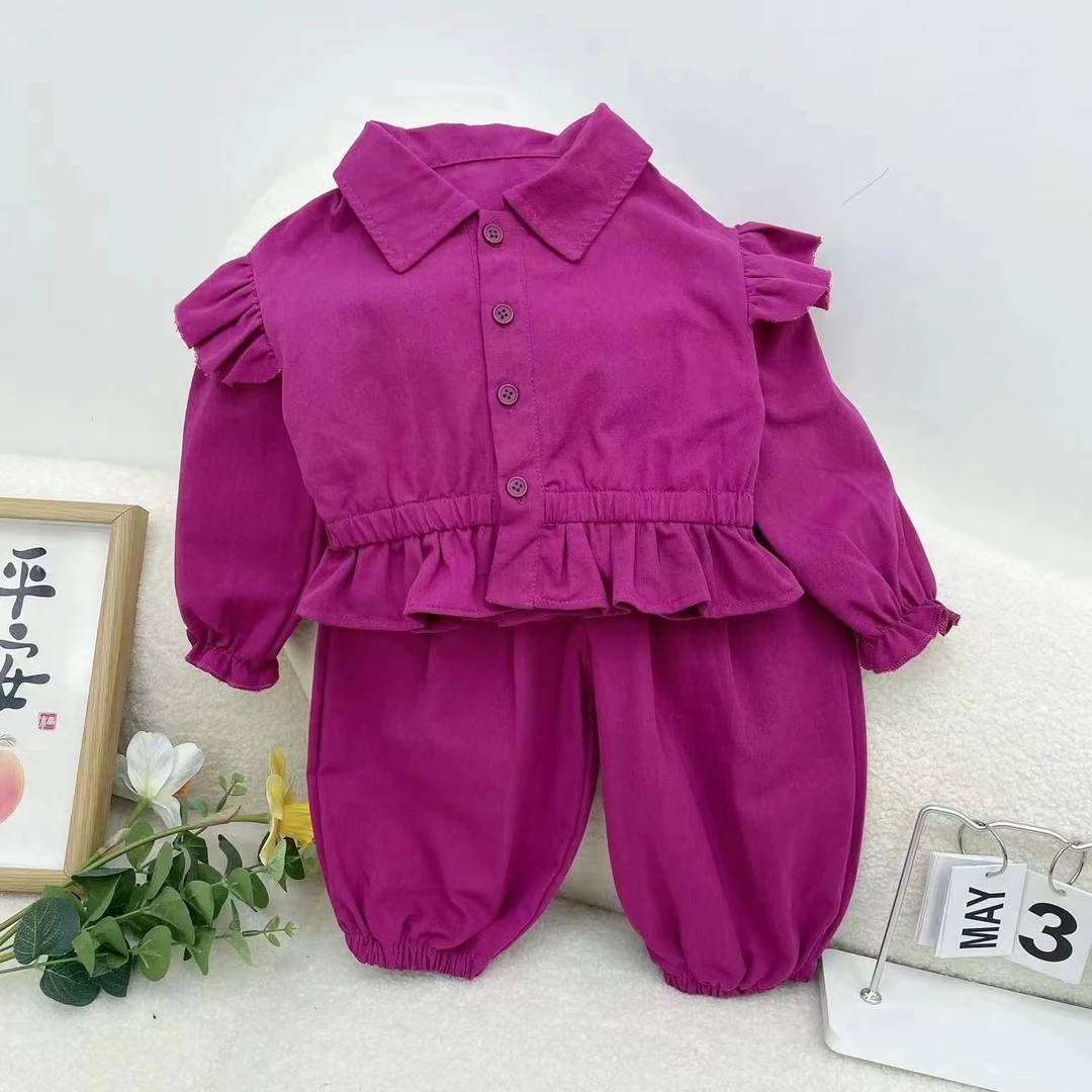 【艺小朵】女童春秋长袖套装洋气时尚小童外出服女宝宝秋款两件