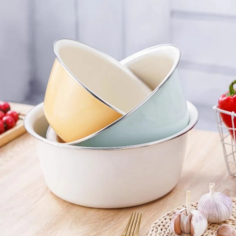 老三专属安博力珐琅瓷盆三件套水果蔬菜清洗盆