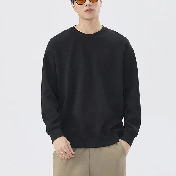 秋冬卫衣男女同款简约百搭纯色基础圆领宽松套头上衣休闲打底衫T