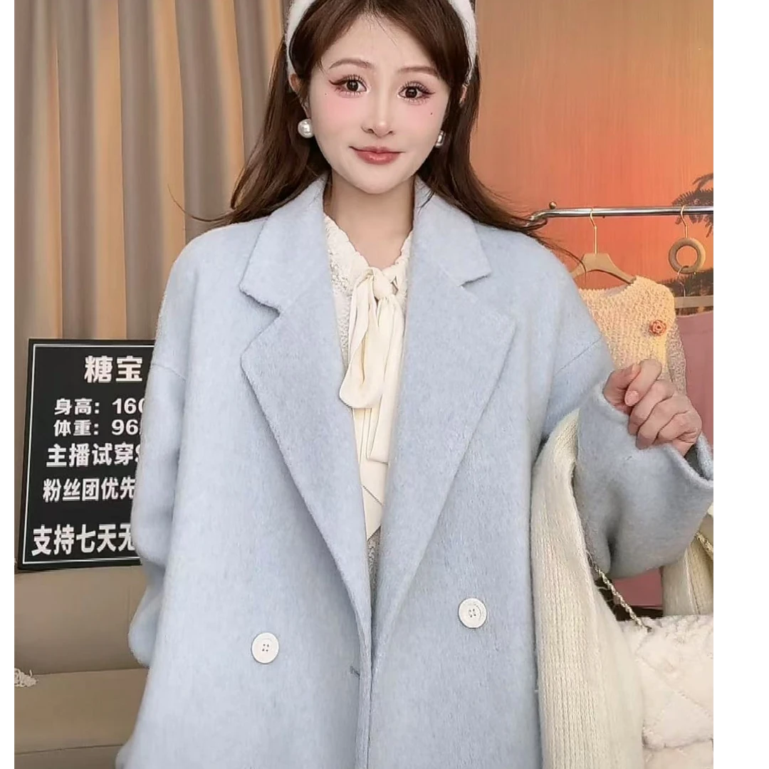 糖宝精选●继承者X2SP4899经典纯色宽松休闲中长款大衣外套