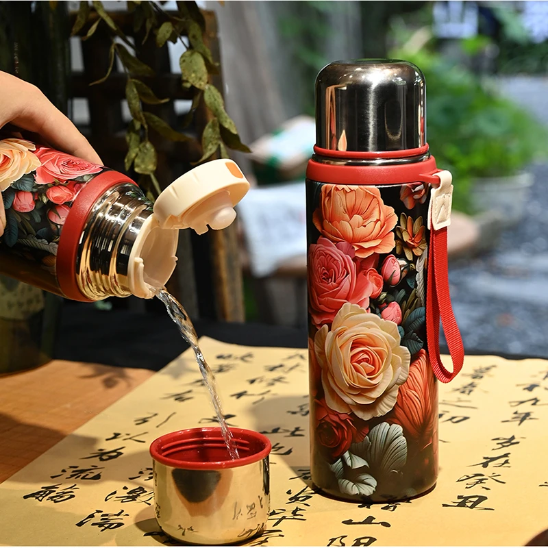 316高颜值精致轻奢女士保温杯户外车载大容量水杯便携杯子