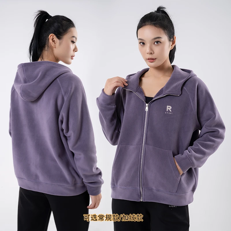 WELL-BEING/维宾秋冬新款加绒加厚宽松女士运动卫衣jkm50
