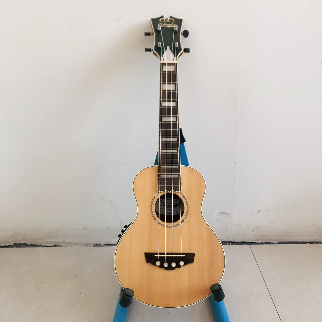 安吉利克 D'Angelico尤克里里面单Ukulele 23寸单板电箱款