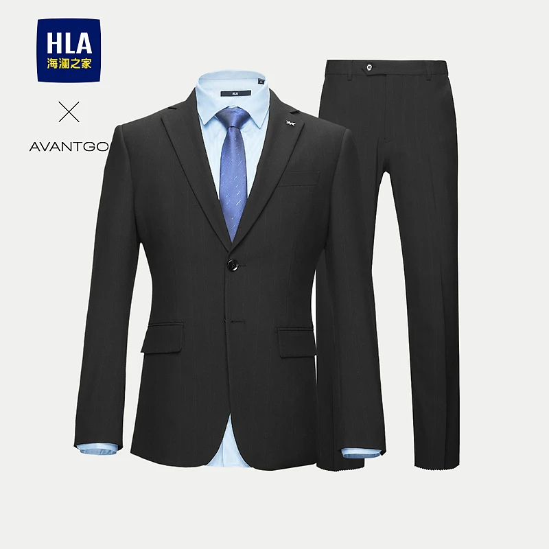 【轻商务经典系列】HLA海澜之家西服套装男秋季24新通勤花纹西装