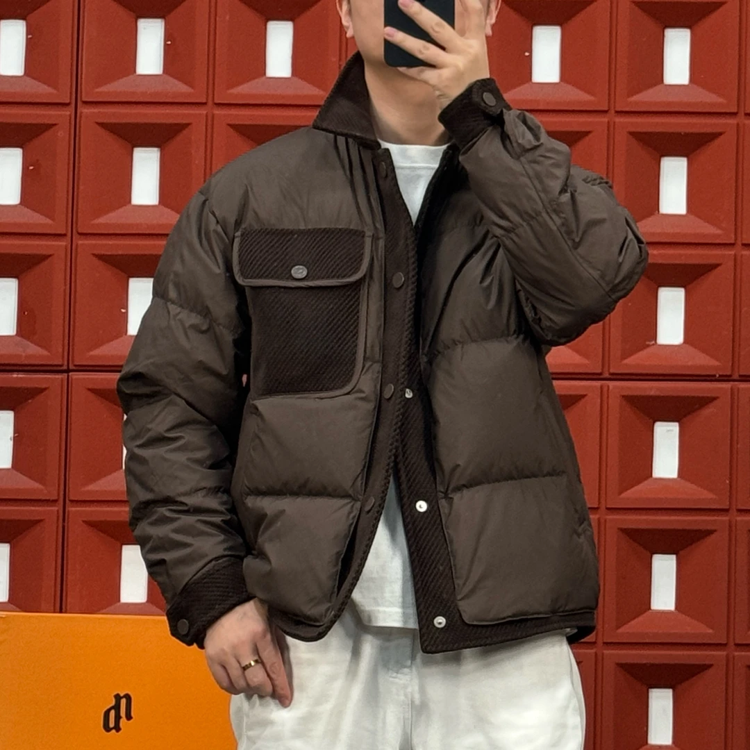 2024HKNB【羽绒】冬款拼接撞色宽松保暖运动时尚休闲羽绒服