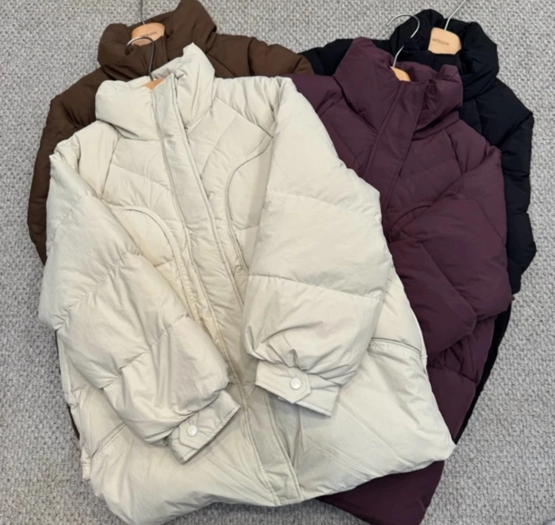 【墨涵精选】立领压明线百搭显瘦韩版时尚减龄气质休闲羽绒服3623