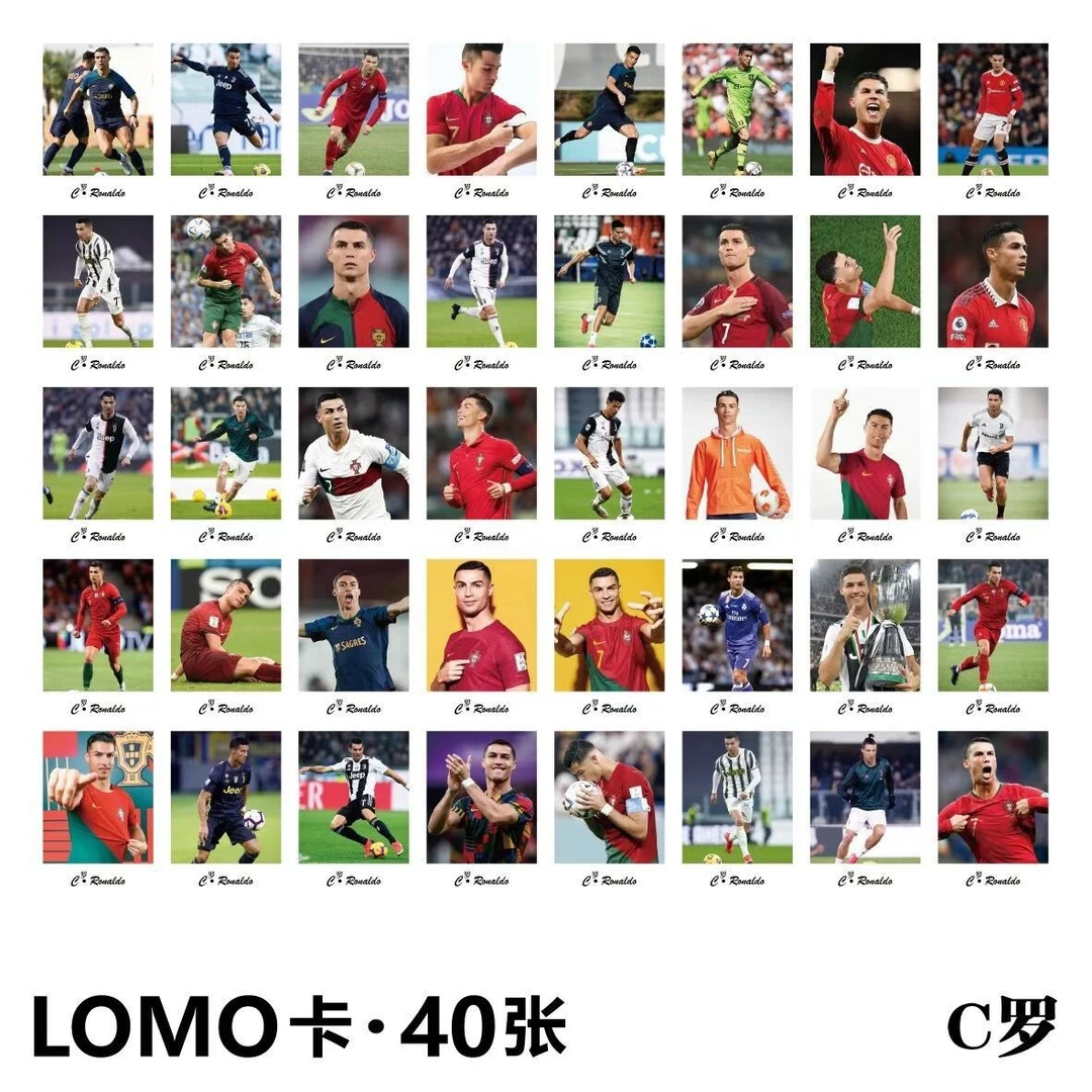 C罗球星高清LOMO卡小卡贺卡周边同款40张学生留言卡粉丝专属礼包