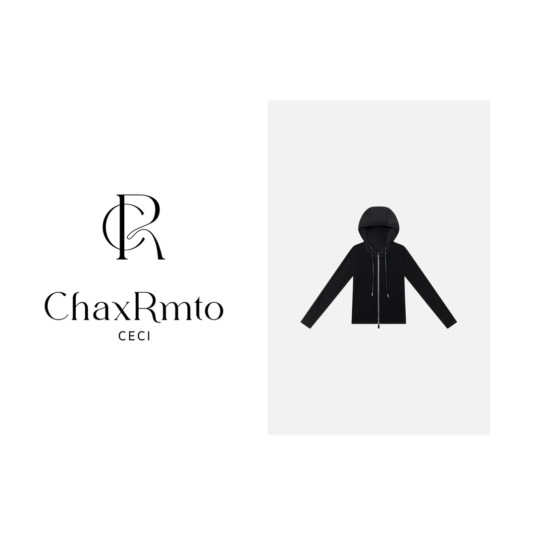 ChaxRmto 24秋季设计感百搭通勤上衣时尚连帽外套 斯斯SC1C2848