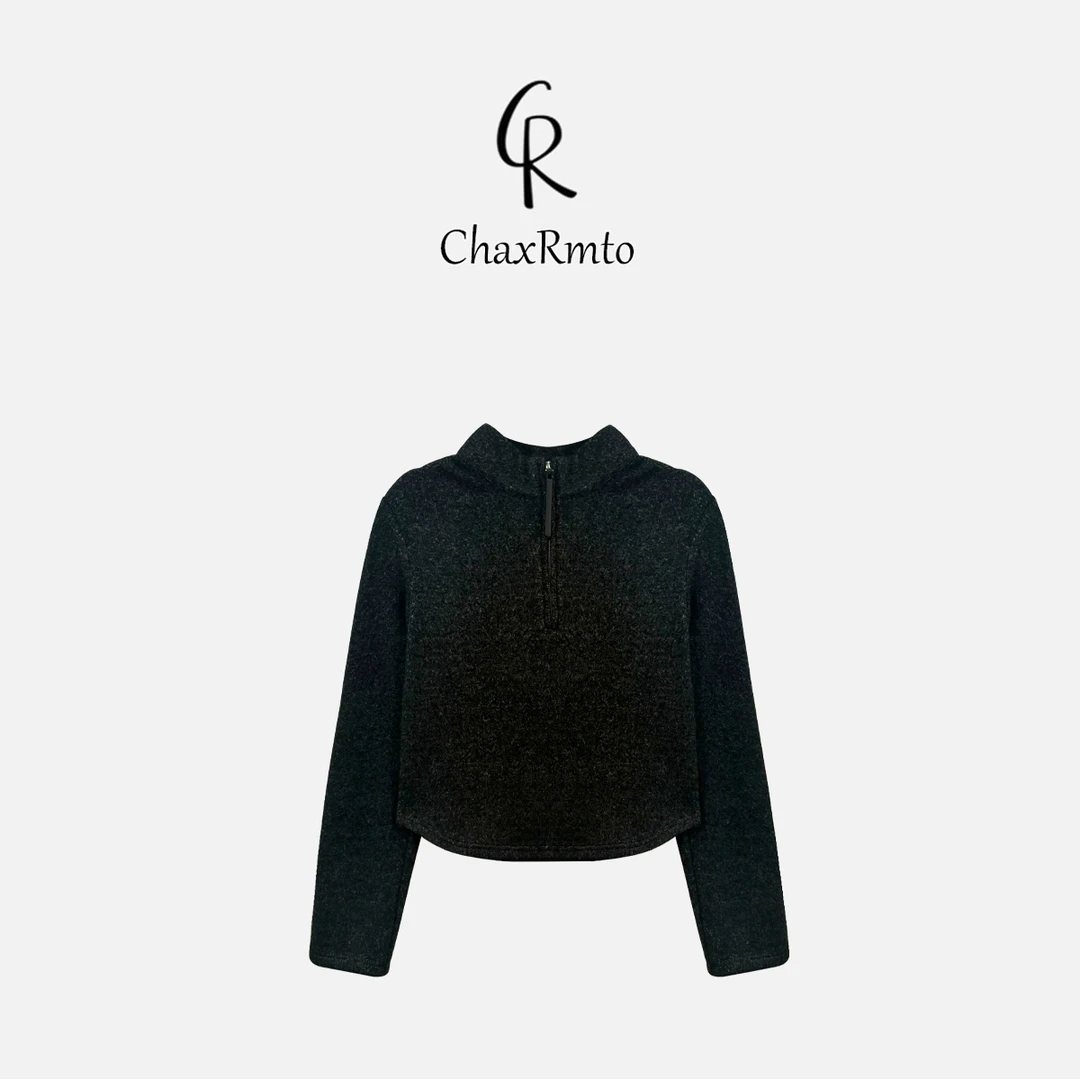 ChaxRmto 秋冬时尚半拉链立领套头休闲长袖卫衣 斯斯SC1D3452