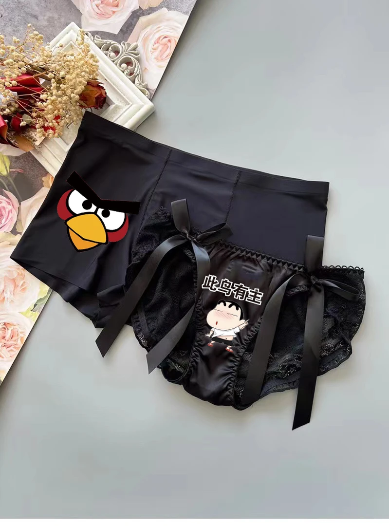 情侣内裤一男一女蕾丝轻奢套装性感的夫妻白色浪漫蕾丝礼盒情调