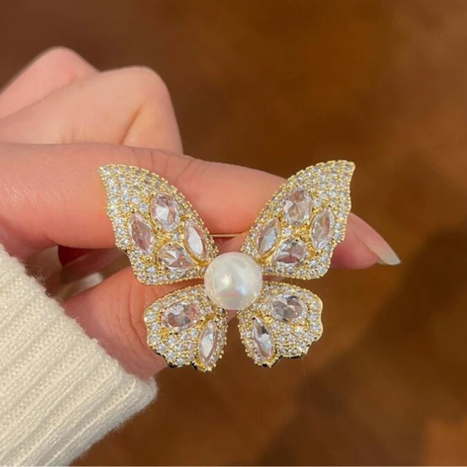 合金胸针 气质奢华蝴蝶胸针 西服胸花高级感高档精致别针仙气小众