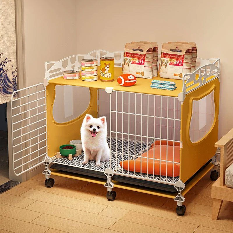 狗笼子小型犬带厕所分离家用室内加粗加固宠物泰迪特价猫笼子鸡笼