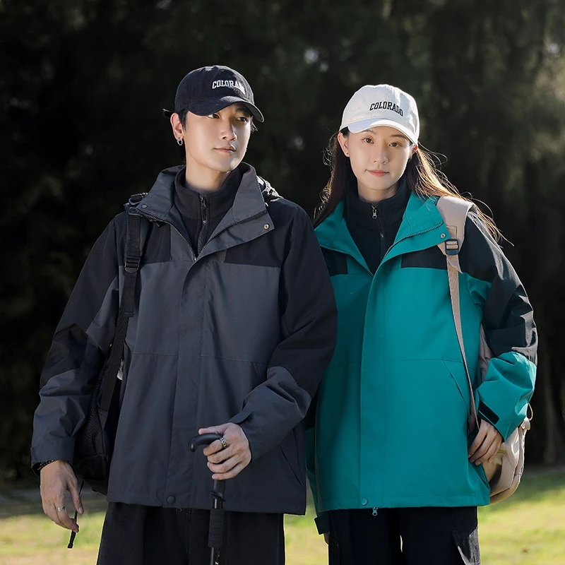 户外运动大码冲锋衣防风防水加厚滑雪休闲秋冬季外套