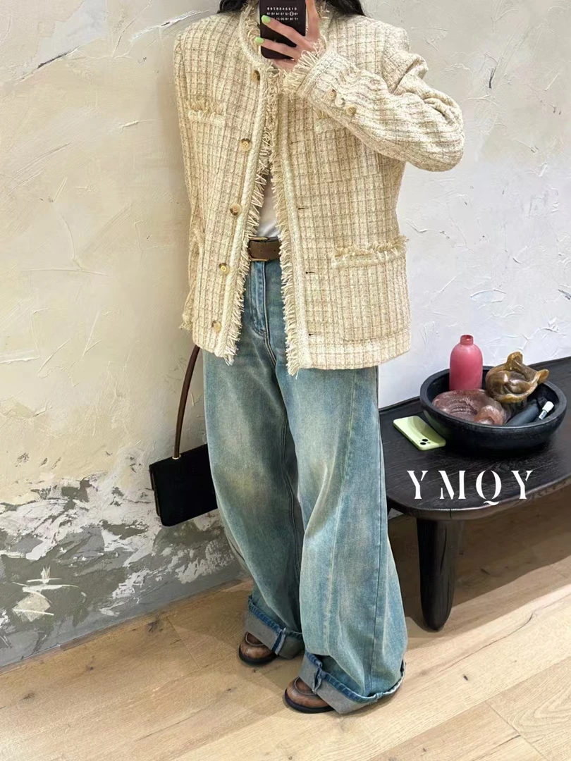 32218小香风外套秋冬新款高级感独特百搭上衣休闲YMQY