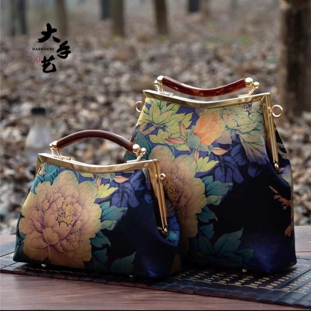经典时尚复古旗袍手提包春风杨柳万千条
