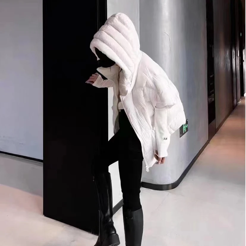 【95鹅绒服】高端云朵泡芙超厚时尚廓形短款鹅绒服 W23360