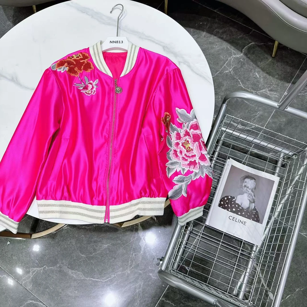 NN813-时尚外套短款休闲百搭春季重工绣花气质潮流设计师
