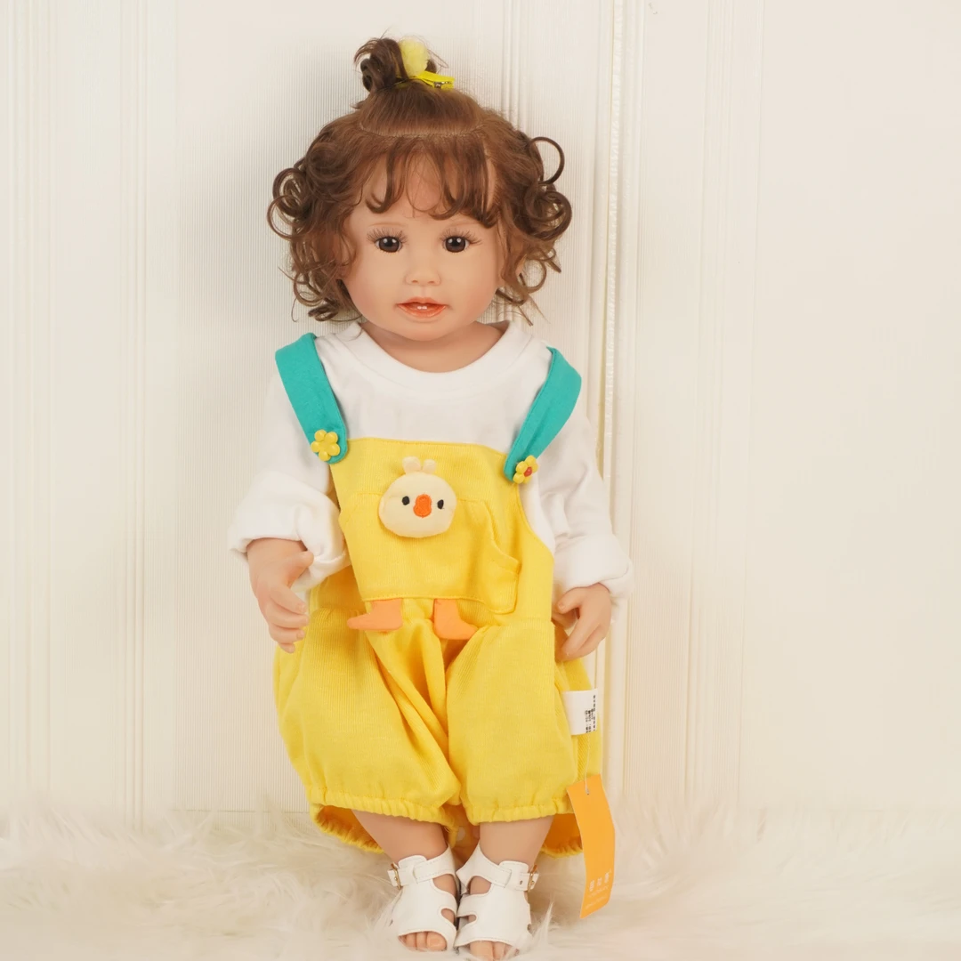 仿真娃娃 芭比娃娃 55CM植入发 可坐可立可洗澡陪伴娃娃 儿童玩具