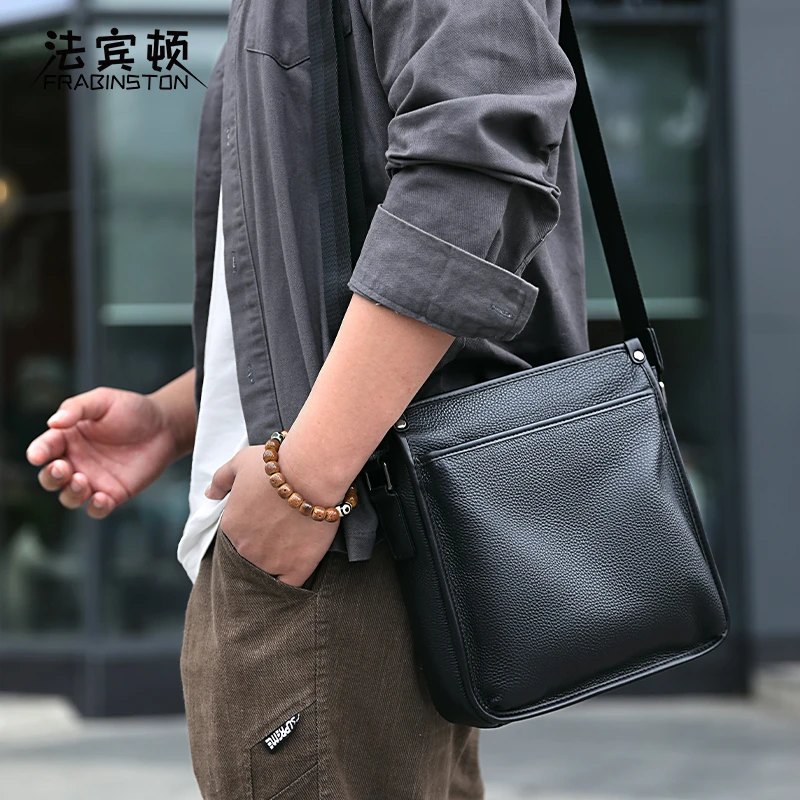 法宾顿真皮男包大容量单肩包时尚斜挎包男休闲商务男式高档挎包潮