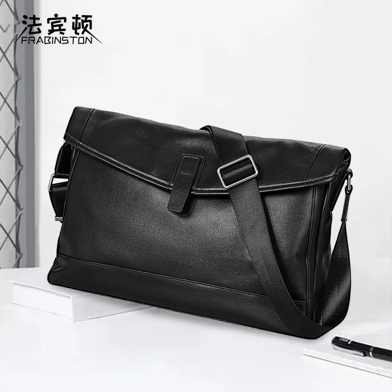 真皮男包男士大容量斜挎包单肩包男商务休闲包包小背包通勤邮差包