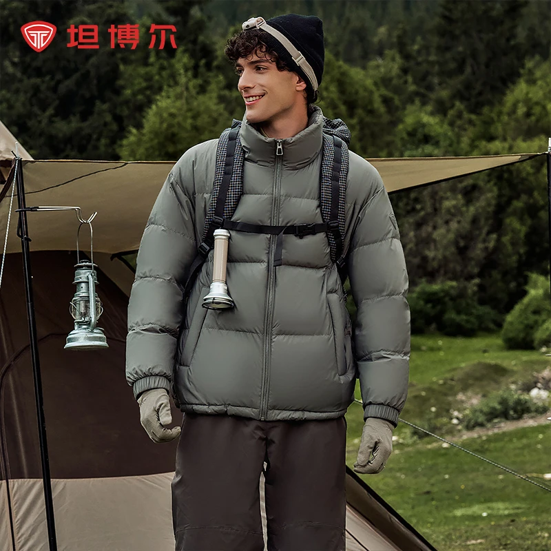 坦博尔24年男时尚短款羽绒服户外休闲立领秋冬保暖外套331D