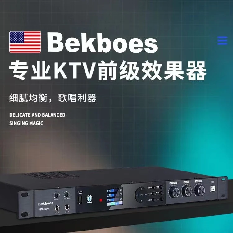 美国进口专业数字前级效果器混响蓝牙唱歌演出商用家用抑制防啸叫
