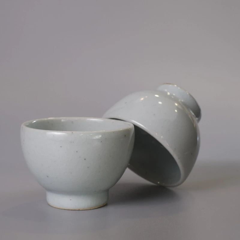 景德镇白釉手拉胚柴烧品茗杯 | 经典陶坊