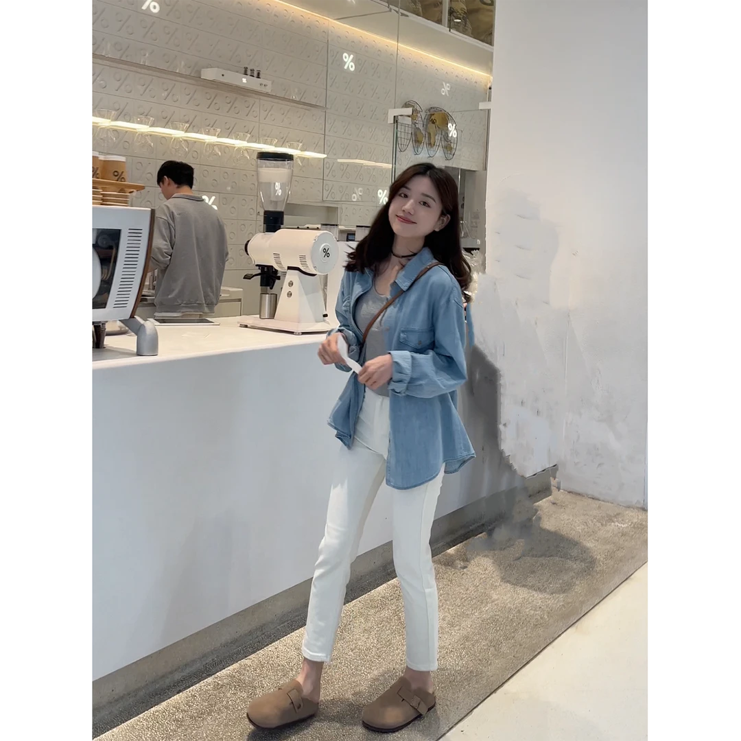 大丫 小鸟腿 高腰显瘦九分烟管裤