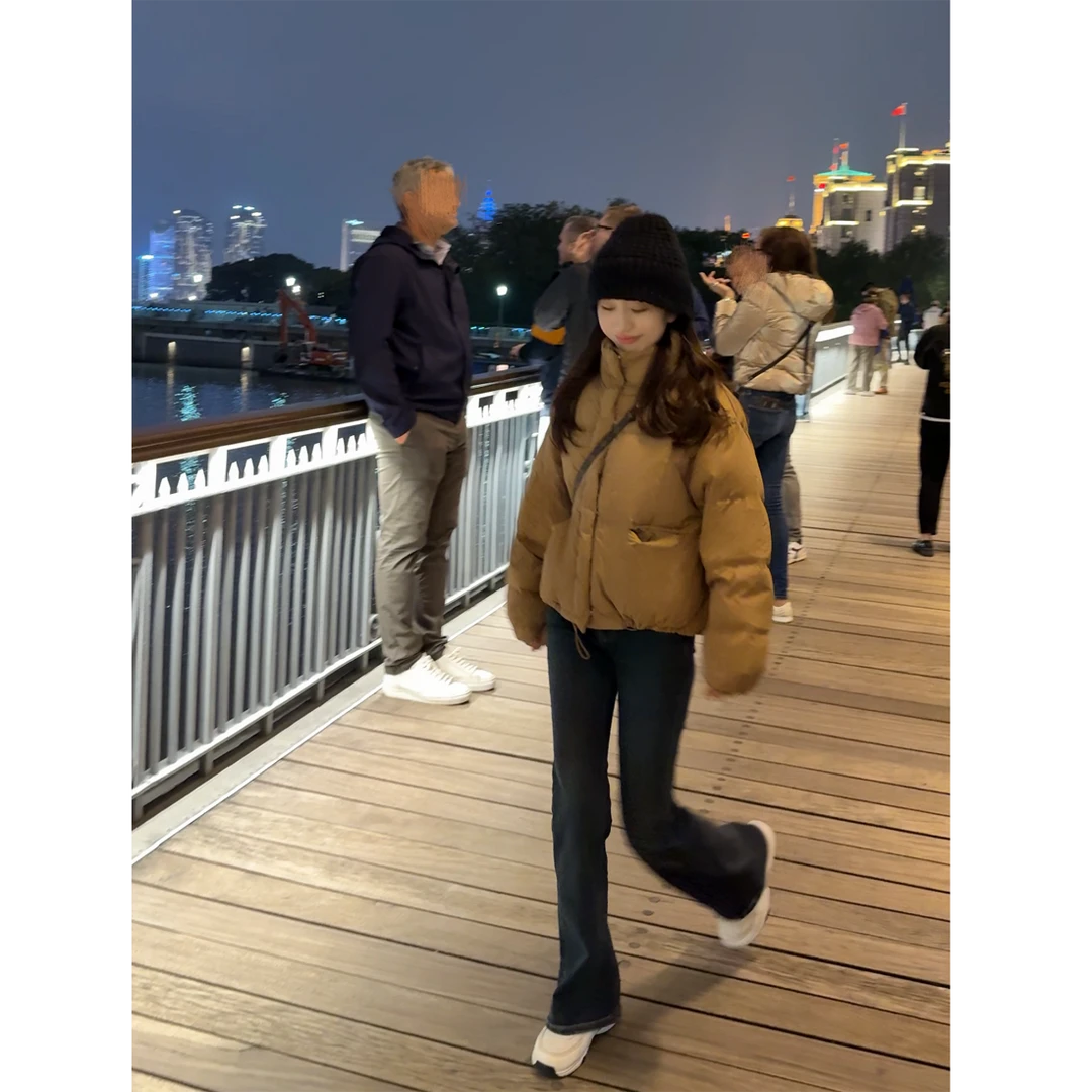 大丫  【暖意融融】  冬季保暖立领白鸭绒羽绒服