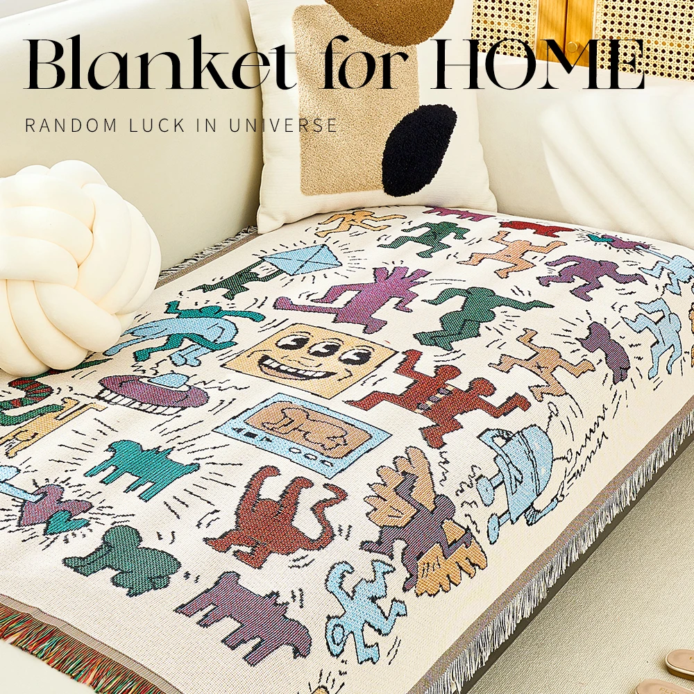 跨境现代美式沙发巾沙发垫盖巾单人沙发套巾装饰毯子沙发毯全盖