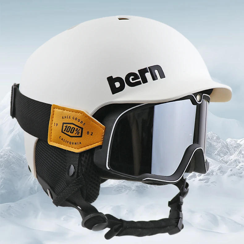 Bern同款滑雪头盔保暖男女款单双板专业防摔防护轻量化滑雪盔装备