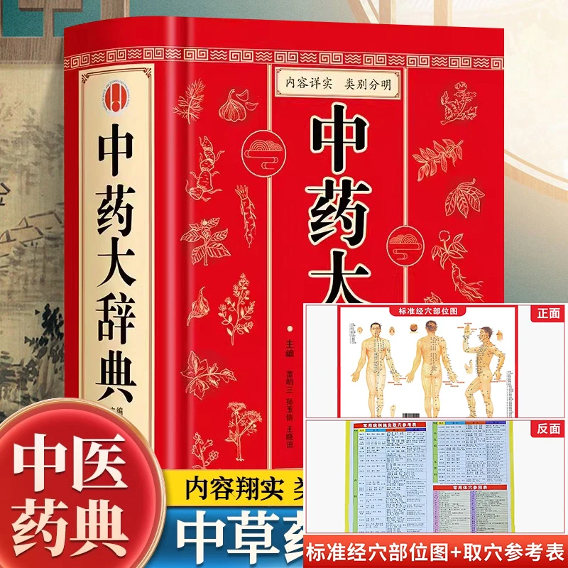正版 中药大辞典+标准经穴部位图 医学古籍药典书 临床用药手册