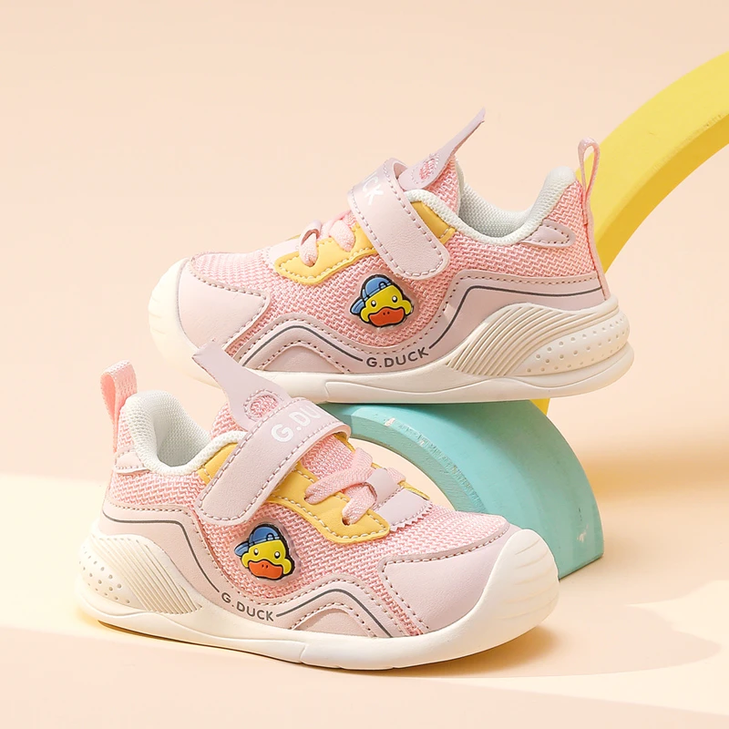小黄鸭25春宝宝学步鞋幼儿小童防滑步前鞋网面透气稳步鞋软底春秋