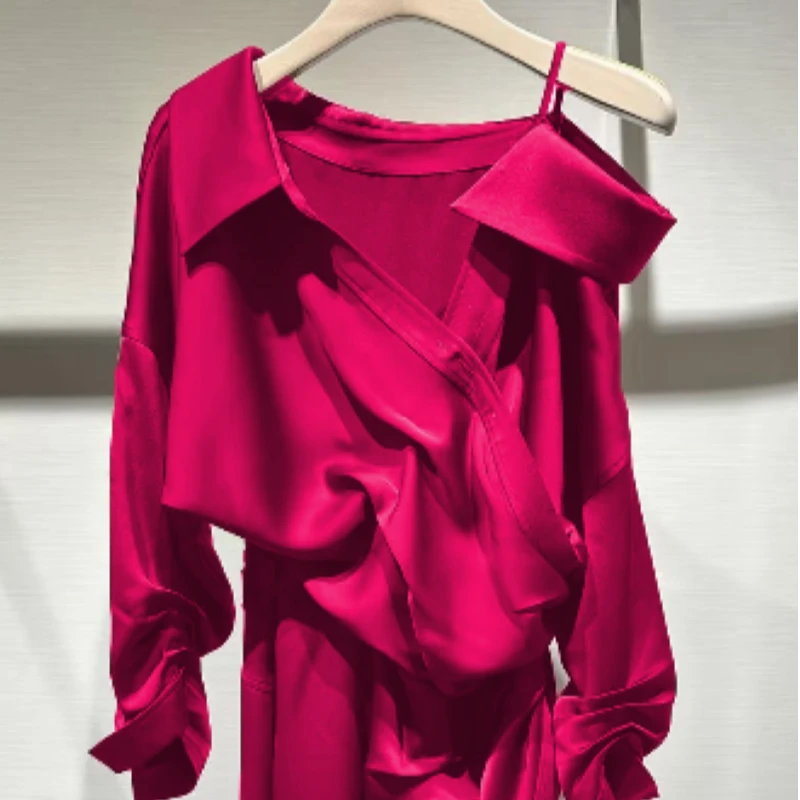 【彭彭echo专属】CHICHY复古港风长袖连衣裙女CC8F001243