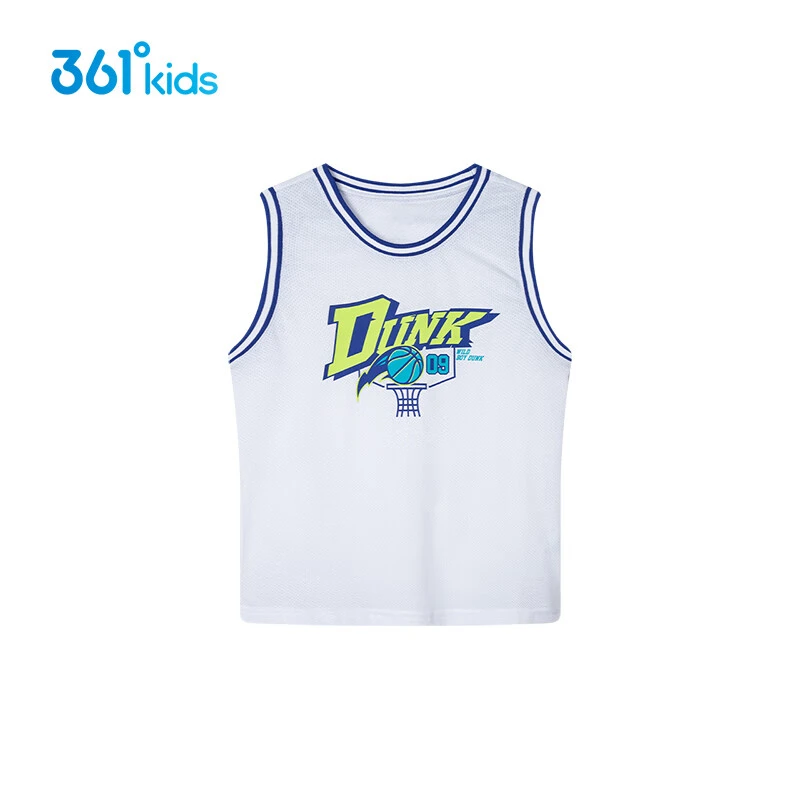 361°童装儿童网眼背心男童无袖针织上衣夏装新款大童篮球运动衫