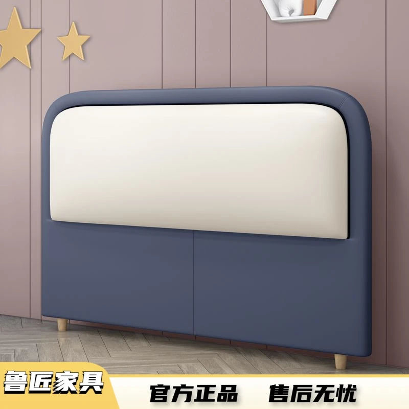 2025新款儿童实木床头靠背软包现代简约床头板单买定制落地榻榻米