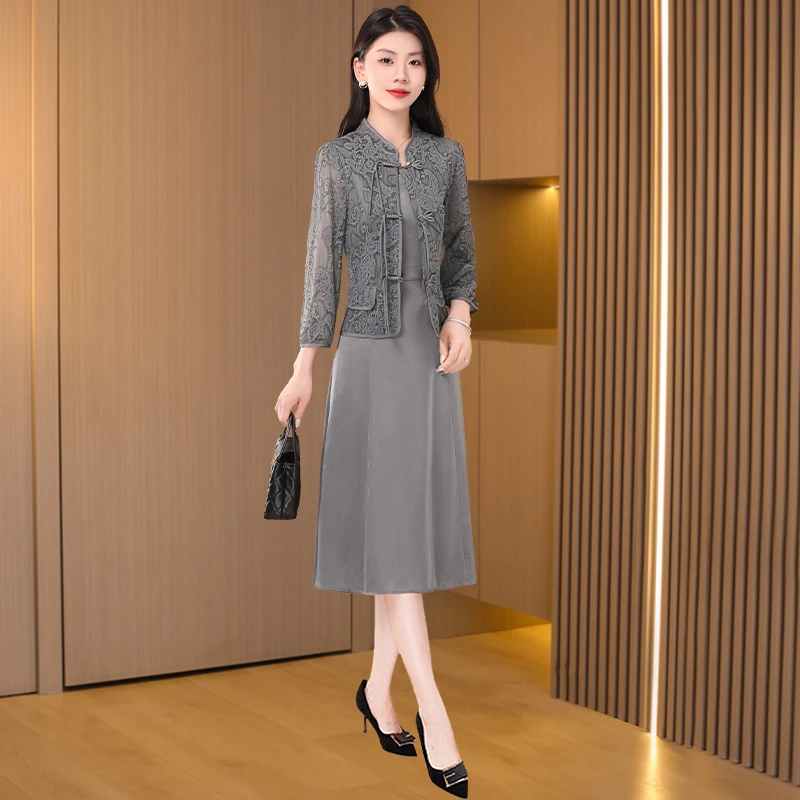 【可蓓儿】洋气休闲装新中式国风女装连衣裙2025新款轻奢高端妈妈装