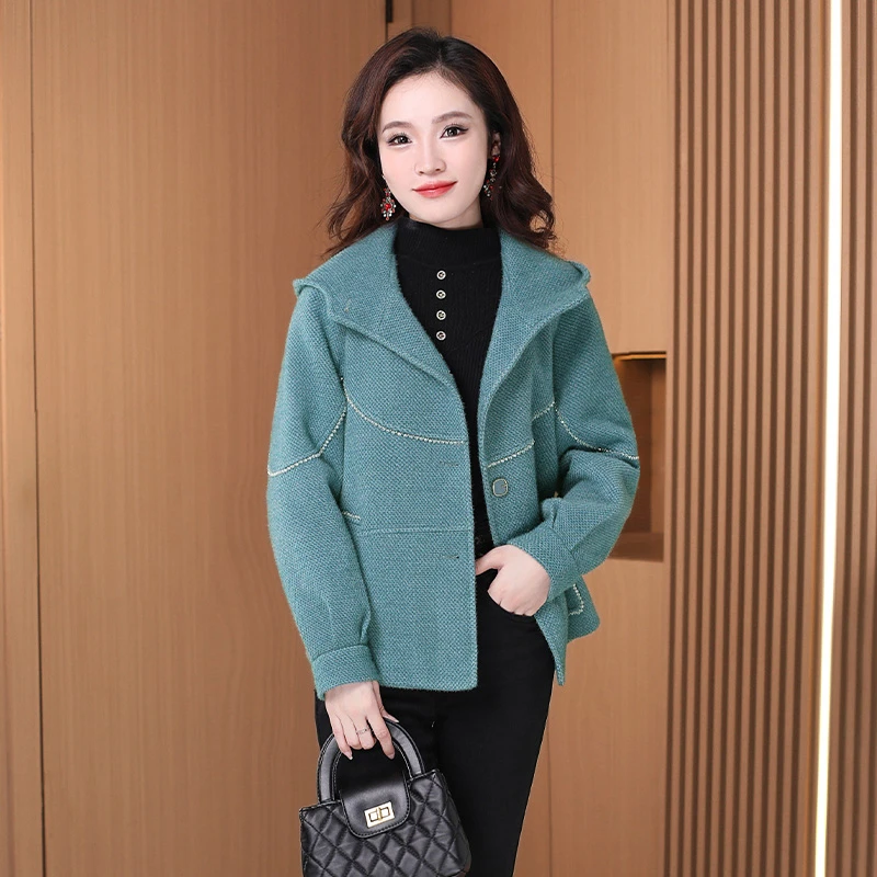 【可蓓儿】2025年新款女装杭州品牌时尚高端小个子大衣女装外妈妈装