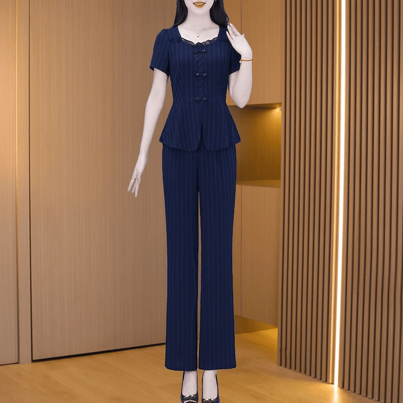 【可蓓儿】品牌新中式休闲套装女夏季2025新款时尚名媛洋气质两件套