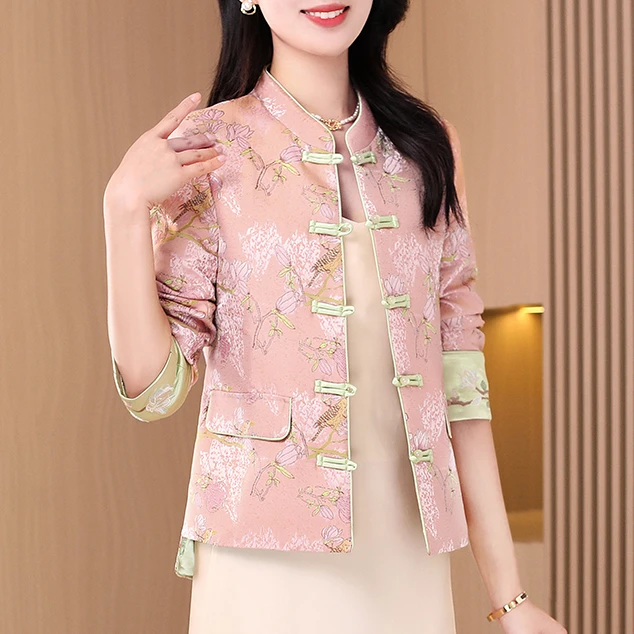 【可蓓儿】洋气休闲装阔太太中式国风外套女春秋季2025新款轻妈妈装