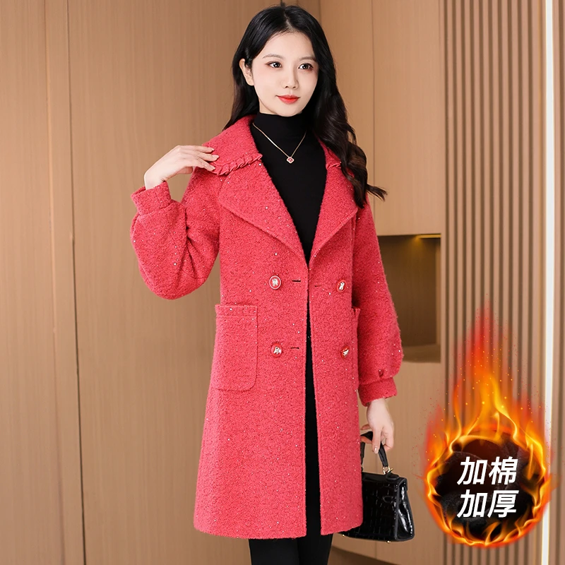 【可蓓儿】【可蓓儿】洋气时尚毛呢外套女2025新款秋冬今年爆款妈妈装