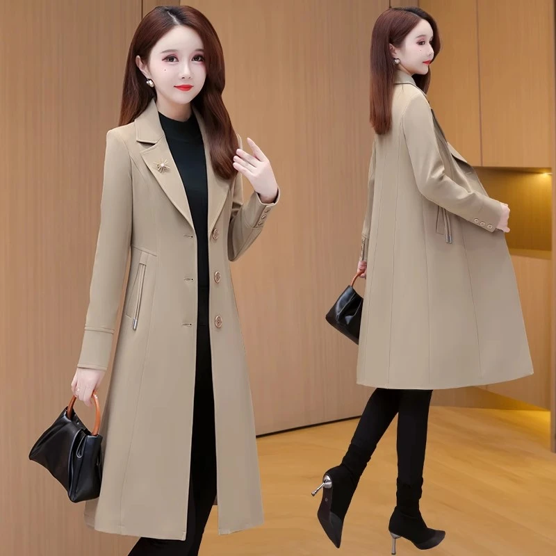 【可蓓儿】杭州意法休闲时髦风衣外套2025新款春季洋气韩版贵妈妈装