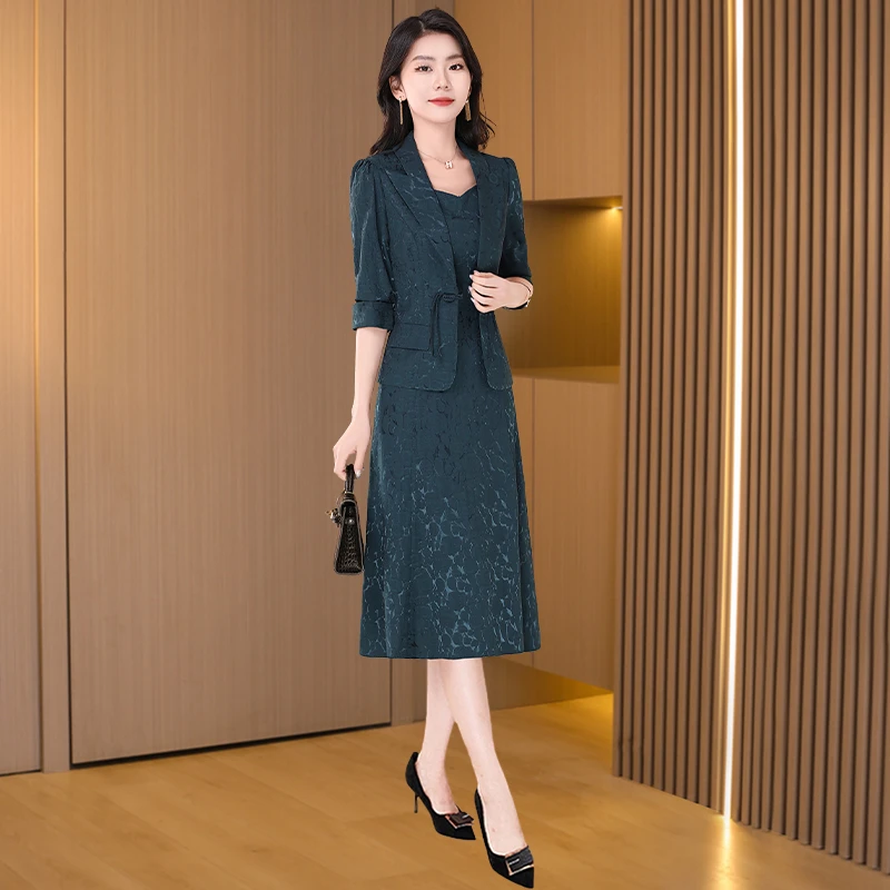 【可蓓儿】2025年新款女装喜婆婚宴新中式套装秋女2025新款妈妈妈装