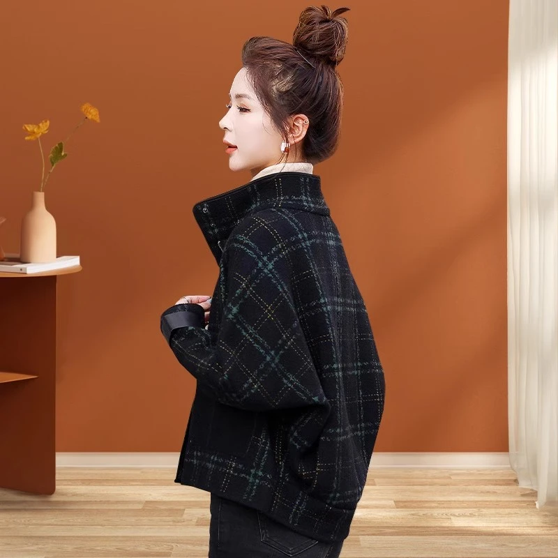 【可蓓儿】千鸟格子小香风短外套女士2025新款早春季小个子欧妈妈装
